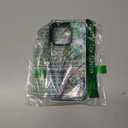 LETO for iPhone 16 Pro Wallet Case - Flip Folio Leather Kickstand - Fashionable Flower Designs - Credit Card Holder - Protective Phone Cover for Women and Girls - 6.3" - Green Oyster Shell