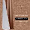 Teracotta Linen Blackout Curtains 108 Inches Long, Western Home Decor Southwestern Drapes for Track System or Floor to Ceiling Living Room Bedroom Sliding Glass Doors, 2 Panels