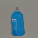 FITLY Soft Flask - Shrink As You Drink Soft Water Bottle for Hydration Pack - Folding Water Bottle Ideal for Running, Hiking, Cycling, Climbing & Rigorous Activity (12 Ounces, Blue)