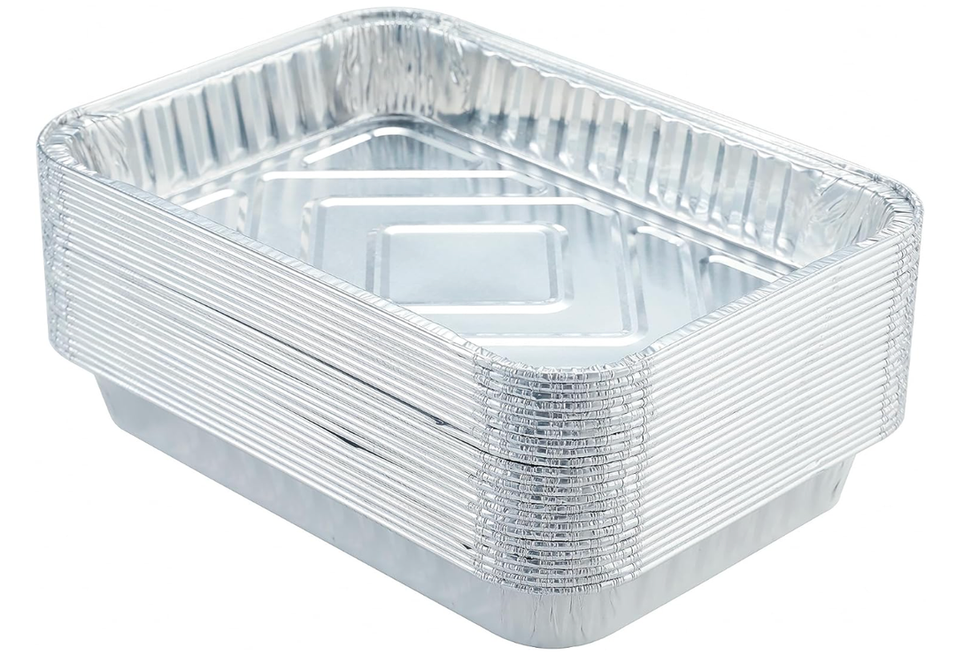 Waytiffer 20Pack Drip Pans Compatible with Weber Grills Spirit Gas Grills, Q Grills, Genesis and Genesis II LX 200 300 Series,Disposable Aluminum Foil BBQ Grease Trays, 8.5 x 6 Inch