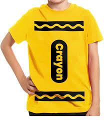 Yellow Crayon Halloween Costume t Shirt Couple Friend Group T-Shirt M