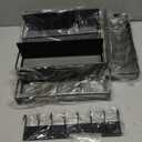 Aufworld Magnetic Spice Rack for Refrigerator, 5 Pack Magnetic Shelf, Moveable Magnetic Fridge Organizer with an 8-Hook Rack, Seasoning Organizer for Kitchen Organization (Extra with 8 Hooks)