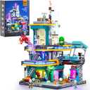 FUNWHOLE Cyberpunk Mansion Lighting Building-Bricks Set - 2524 Pcs Future City Modular Buildings Set Display Idea for Adults and Sci-fi Lovers