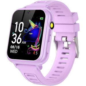 Tixpc Kids Smart Watches Girls with HD Touch Screen Camera Music Player 39 Puzzle Games Pedometer Alarm Clock Calculator Torch, 12/24 hr Kids Watches Toys for Age 3-12 Year Olds Gifts Girls