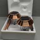 XMCOSY+ Solar Lights Outside Waterproof - 4 Pack Auto On/Off 10-40 LM Dimmable Outdoor Solar Lights for Yard Garden Pathway Driveway Walkway (Warm White)