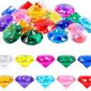 Niceup 26pcs Big Diving Gems Large Diamond Toys Kids Girls Princess Mermaid Party Favors Christmas Stocking Stuffers Pirate Treasure Chest Toys Fake Jewels Gemstones 1.57in for Easter Egg Fillers