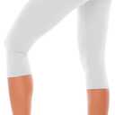 SINOPHANT High Waisted Leggings for Women - Full Length Capri Buttery Soft Yoga Pants for Workout Athletic (Large-X-Large, White)