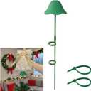 17.7 inch Christmas Angel Tree Topper Holder, Xmas Tree Topper Stand for Angel Green Treetop attachments Stabilizer Seasonal Treetop Base Decoration Angels Tree Toppers Support Ornaments