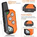 PIOUNS Shock Collar for Dogs, IP67 Waterproof Dog Training Collar with Remote, 3 Training Modes with Beep, Vibration, and Safe Static, Rechargeable for Large Medium