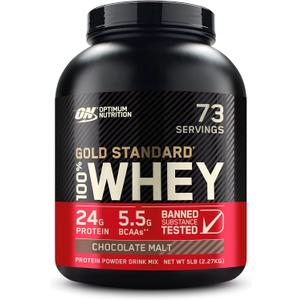 Optimum Nutrition Gold Standard 100% Whey Protein Powder, Chocolate Malt, 5 Pound