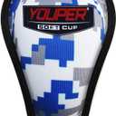 Youper Boys Youth Soft Foam Protective Athletic Cup (Ages 7-12), Kid Athletic Cup for Baseball, T-Ball, Football (Ocean Camo (1-Pack))