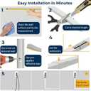 Cord Hider, Wire Cover, Cord Covers Wall Mounted TV, Cable Hider, 315 in Paintable White Raceway Kit, Electrical Cords Concealer, Cable Management, Hide Cords Wall, Wire Molding, Adhesive Channel