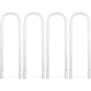 Feit Electric T8 U-Bend LED Tube Light, 15 Watts, Replaces 32W FB32T8 Fluorescent U-Bend, 2100 Lumens, Cool White 4000K, Type A+B Direct Replacement or Ballast Bypass, G13 Base, 50,000 Hours, 4-Pack