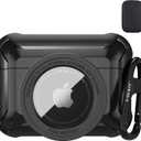 Valkit Compatible Airpods Pro 2/1 Case and AirTags Cover, 2 in 1 Rugged Protective Cases Shockproof Air Pod Pro Cases for Men Women iPod Airpods Pro 2nd/1st Generation Case and Airtag(Black)