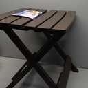 Adams Quik Fold Patio Side Table, Resin, Earth Brown