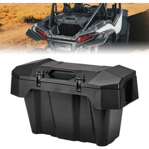 KEMIMOTO 2889611 Rear Cargo Box 82QT Compatible with 2024/2025+ Polaris RZR XP 1000/4 1000 Ultimate/Sport/Premium Storage UTV Rear Bed Box Polypropylene Two Lockable Latches