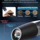 XinXu Gravity Electric Pepper and Salt Grinder Set, Adjustable Coarseness, Battery Powered with LED Light, One Hand Automatic Operation