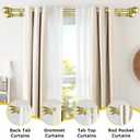 Double Curtain Rods for Windows Set 45 to 90 Inch,Gold Curtain Rod with 3PCS Drapey Pole Brackets,5/8" Diameter Blackout Small Curtain Rod,Extra Long Cortineros Para Ventanas for Bedroom,Living Room