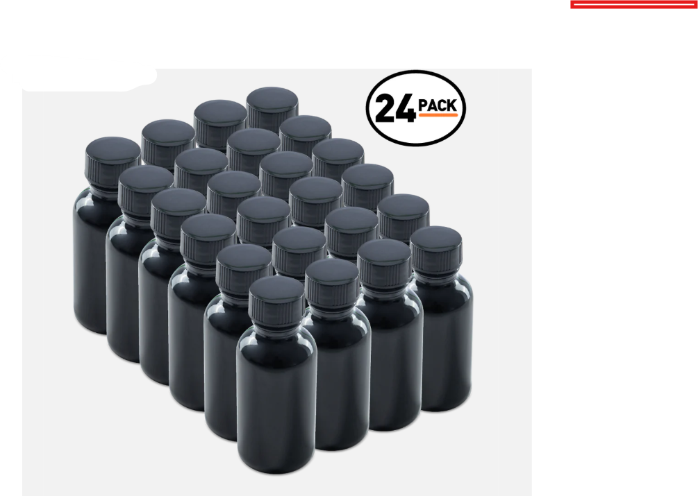 1 oz. Glass Bottles 24 pack THE BOTTLE DEPOT