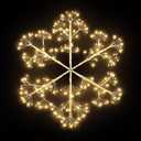 24 Inch 300 LED Christmas Snowflake Light, Hanging Outdoor Light Up Snowflake with 8 Modes Timer for Christmas,Party,Home,Porch,Garden Decor
