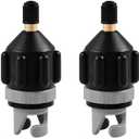 Inflatable Boat SUP Pump Adaptor Standard Schrader Conventional Air Pump Air Valve Adapter Spoke Plate Attachment (Black*2)