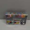 SFAIH Acrylic Creative Markers - 3mm Replaceable Nibs 24 Colors, Large Ink Capacity, Ultra-High Coverage, Non-Bleeding Water-Based Ink, Drawing Markers for Art Supplies, Wood, Fabric, Rock Painting