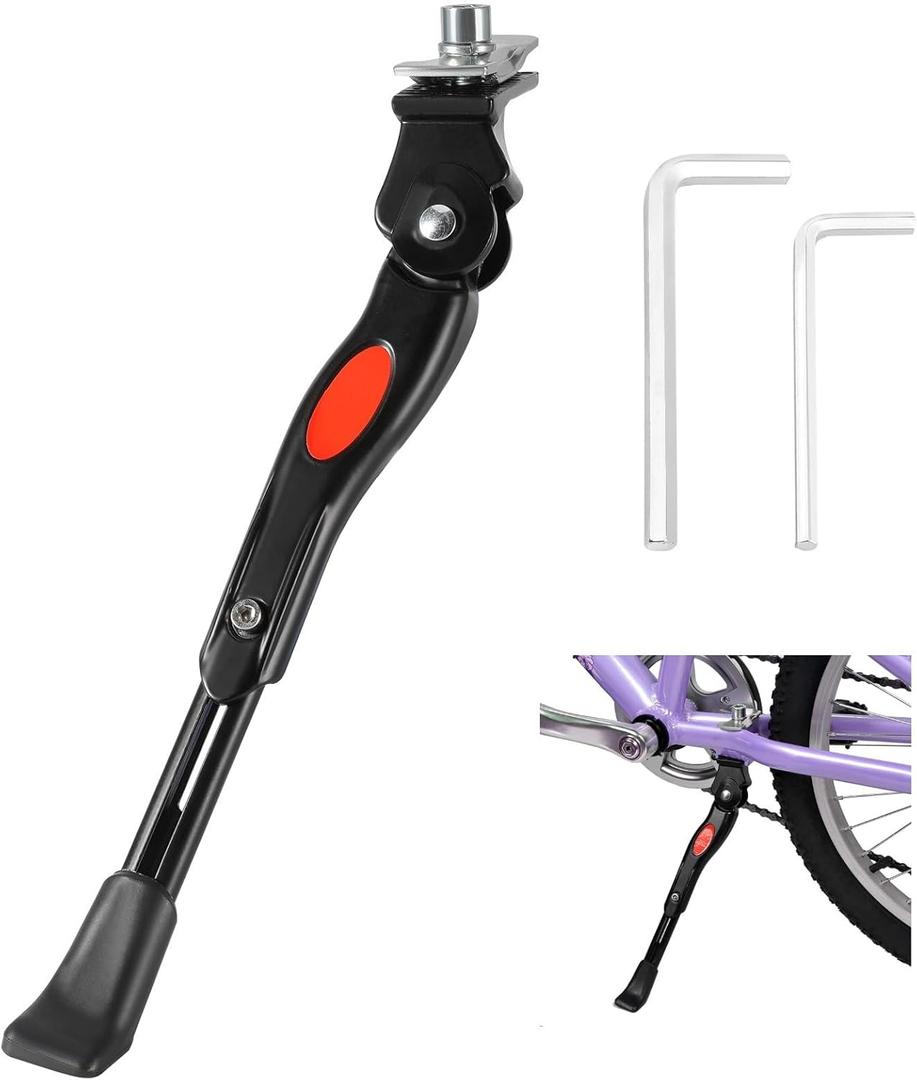 Adjustable Bike Kickstand for Kids 16-20 Inch Bicycles - Rustproof Aluminum Alloy with Anti-Slip Foot, Easy Installation, Durable Bicycle Stand