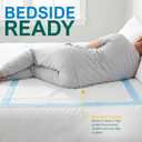 MED PRIDE Disposable Chux Pads 23in X 36in, Super Absorbent Bed Pads for Incontinence, Underpads for Adults, Kids, Pets (50 Count (Pack of 1) Blue/White)