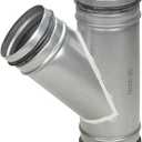 A-KARCK Duct Splitter 4 inch for Dryer Vent Hose, 45 y Shape Duct Connector for Exhaust Fan Hose, Precision Welded Galvanized Steel Prevent Air Leakage