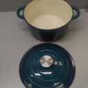 Enameled Cast Iron Dutch Oven - 4.5QT Pot with Lid & Cotton Potholders - Heavy-Duty Cookware for Braising, Stews, Roasting, Bread Baking, Oven Safe up to 500°F & Across All Stovetops, Bottle Green