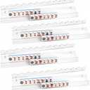 Premium Acrylic Mahjong Racks with Magnetic Pushers Set of 4, 20 inch Scalloped Mahjong Racks, Include Storage Bags, Clear
