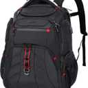 VANKEAN Travel Laptop Backpack 17.3 Inch TSA Friendly, Water-Repellent Anti Theft XL Computer Backpack with RFID Pockets College Backpacks with USB Port for Men Women Business Work Bag, Black