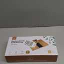 Joy&Grace Sofa Armrest Tray with Large Mug Holder, Bamboo Couch Arm Tray, Anti-Slip Couch Cup Holder Foldable Sofa Arm Table for Eating Drinks Cellphone (Color Natural)