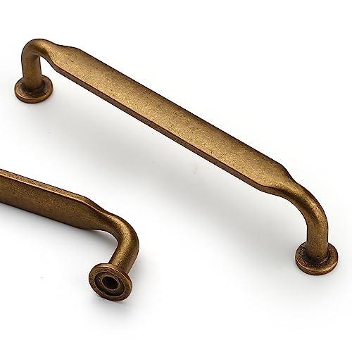 Asidrama 10 Pack 5 Inch(128mm) Antique Brass Kitchen Cabinet Handles, Cabinet Pulls Kitchen Cabinet Hardware for Cupboard Drawer Pulls