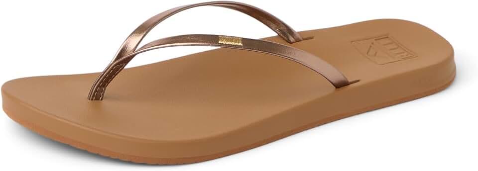 REEF Cushion Slim Womens Sandal, Brown, Size 11