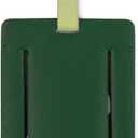 Kate Spade New York Leatherette Luggage Tag with Secure Strap, Colorful Suitcase Identifier for Travel, Monogram Bag Tag ID (R)