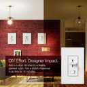 Lutron Skylark LED+ Dimmer Switch for Dimmable LED, Lutron Dimmer Switch For Halogen and Incandescent Bulbs, 150W/Single-Pole or 3-Way, SCL-153P-WH, White
