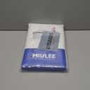 MIULEE White Sheer Curtains 2 Panels Embroidered Leaf Patterned Rod Pocket Floral Semi Sheer Faux Linen Window Curtains Drapes Set for Living Room Bedroom Dining Room, 52x84 Inches Long