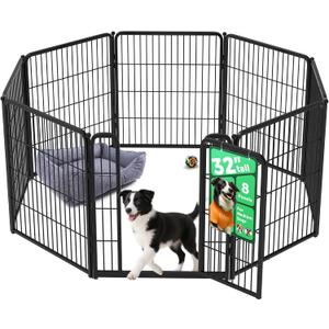 FXW Homeplus Indoor Dog Playpen, 32" H, 8 Panels, for Small & Medium Dogs