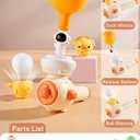 Breathing Exerciser for Kids, Sensory Toys with Whistle, Floating Blow Pipe Balls, Balloon Launcher, Autism Speech Therapy Toys for 3 4 5 6 7 Year Old Boys Girls Gifts-Yellow, Medium, Small