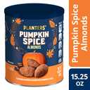2 x PLANTERS Fall Edition Pumpkin Spice Almonds, Pumpkin Spice Snacks, Cooking & Baking Nuts & Seeds, Flavored Almonds, Seasonal Nuts, Fall Party Snacks, Plant-Based Protein, 15.25 oz Canister (EXP 06/14/25)