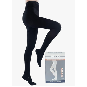 ZCLIKE® Medical Compression Pantyhose Closed Toe Stockings for Women&Men 20-30mmHg All-Season Comfort Advanced Support for Varicose Veins Edema DVT Plus, Size L