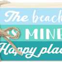 2 x 3 Pcs Summer Beach Decorative Book Stacks For Home Decor, Wood Book Stack For Table Decor, Dining Living Room Shelf Decoration, Blue Rustic Summer Decoration For Office Outdoor, A11