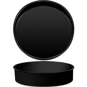 2 Pcs Silicone Cake Pan Round Baking Cake Molds Non-stick Quick Release Suitable for Cheesecake Puddings Party Favors(Black,10 Inches)