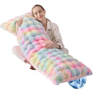 Full Body Pillow 20x54 Inch,Memory Foam Pregnancy Pillow for Side Sleepers,Orthopedic Back Support Maternity Pillow for Women (with Removable Cover)-Rainbow
