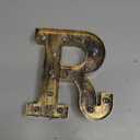 Pooqla Vintage Light Up Marquee Letters with Lights  Illuminated Industrial Style Lighted Alphabet Letter Signs - Coffee Bar Apartment Bedroom Wall Home Initials Decor A-Z