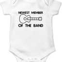 AW Fashions New Member Of The Band Baby Bodysuit Funny Family Newborn Outfit for Boys or Girls Clothing 6M