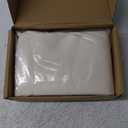Amazon Basics Lightweight Pleated Soft Machine Washable Bed Skirt, King Size, Off White, Solid