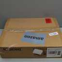 Stainless Steel Cat Litter Box, Odor Free Metal Litter Box with High Sides Lid, Open Top Low Entry Litter Pan Include Scoop Easy Cleaning Anti-Scratch Kitty Cat Box Anti-Urine Leakage, Non-Sticky, M (Light Grey(17.5 in))