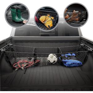 Envelope Style Trunk Cargo Net with 3 Pockets for Ram 1500 2019-2025 - Car Accessories - Premium Trunk Organizers and Storage - Cargo Net for SUV Truck - Best Carrier Organizer for Ram 1500, 16x42